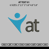 At Text 01 Embroidery File 6 sizes