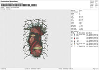 Attack On Titan Poster Embroidery File 4 size