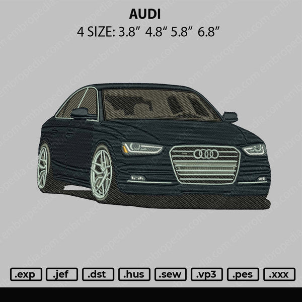 Audi Embroidery File 4 size