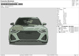 Audi Car 0402 Embroidery File 6 sizes