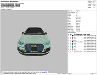 Audi Car Embroidery File 4 size