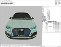 Audi Car Embroidery File 4 size