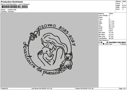 Babymomcircle Embroidery File 6 sizes