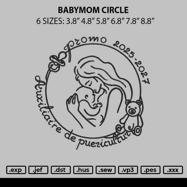Babymomcircle Embroidery File 6 sizes