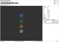 Avatar 4 Elements Embroidery File 4 size