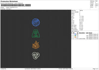 Avatar 4 Elements Embroidery File 4 size