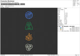 Avatar 4 Elements Embroidery File 4 size