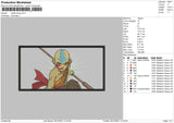 Avatar Aang Embroidery File 4 size