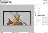 Avatar Aang Embroidery File 4 size