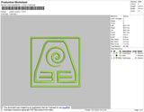 Avatar Symbol 1 Embroidery File 4 size