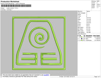 Avatar Symbol 1 Embroidery File 4 size