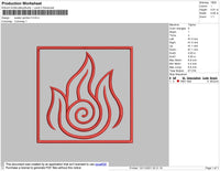 Avatar Symbol 3 Embroidery File 4 size