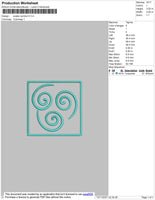 Avatar Symbol 4 Embroidery File 4 size