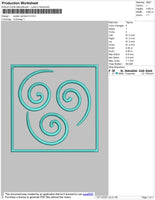 Avatar Symbol 4 Embroidery File 4 size