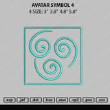 Avatar Symbol 4 Embroidery File 4 size