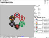 Avenger Icon Embroidery File 4 size