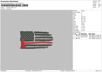 Axe Flag Embroidery File 6 sizes