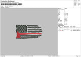 Axe Flag Embroidery File 6 sizes