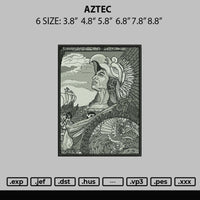 Aztec Embroidery File 6 sizes