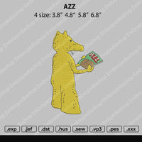 Azz Embroidery File 4 size