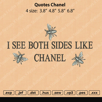 I See Quotes Embroidery File 4 size