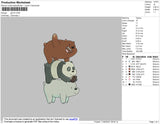 Bare Bears Embroidery File 4 size