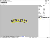 Berkeley Text Embroidery File 4 size