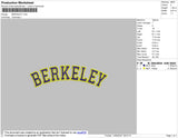 Berkeley Text Embroidery File 4 size