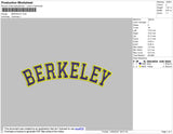 Berkeley Text Embroidery File 4 size