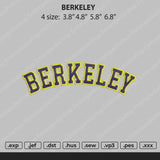 Berkeley Text Embroidery File 4 size