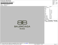 B4l3nciaga Embroidery File 4 size