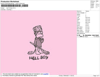 Bart Lil Peep Embroidery File 4 size