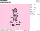 Bart Lil Peep Embroidery File 4 size