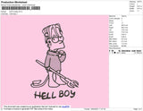 Bart Lil Peep Embroidery File 4 size