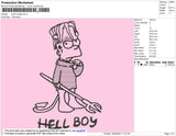 Bart Lil Peep Embroidery File 4 size