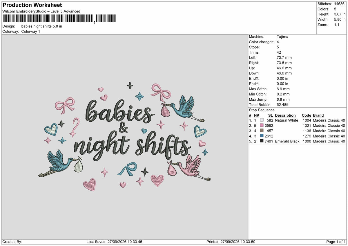 Babies Text Embroidery Machine Design File 6 sizes