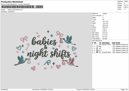 Babies Text Embroidery Machine Design File 6 sizes
