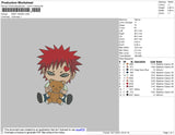 Baby Gaara Embroidery File 4 size