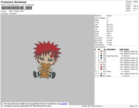 Baby Gaara Embroidery File 4 size