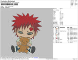 Baby Gaara Embroidery File 4 size