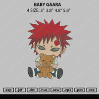 Baby Gaara Embroidery File 4 size