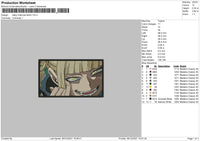Midoriya Embroidery File 4 size