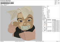 Baby Photo Embroidery File 4 size