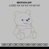 Bbypooh Embroidery File 6 sizes