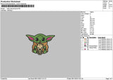 Yoda Chibi 0811 Embroidery File 6 sizes