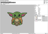 Yoda Chibi 0811 Embroidery File 6 sizes