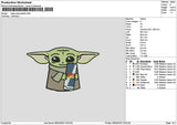 Yodaredbull Embroidery File 6 sizes