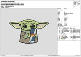 Yodaredbull Embroidery File 6 sizes