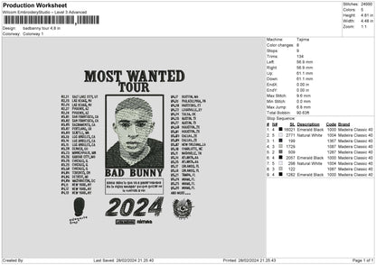Bunnytour Embroidery Machine Design File 6 sizes