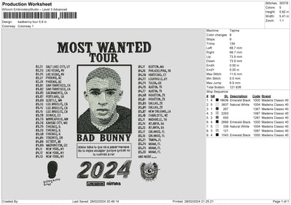 Bunnytour Embroidery Machine Design File 6 sizes